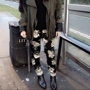 River Island Flower Silk Pants 8